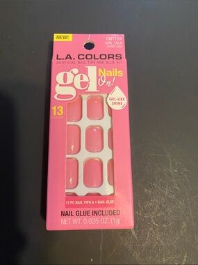 L.A. COLORS Pink Gel-Like Artificial Nail Tips Kit